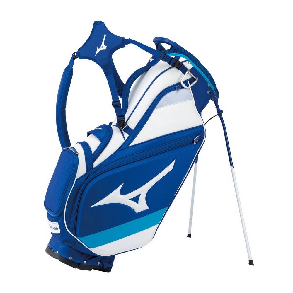 Mochila Mizuno Tour 6-Way Stand Para Hombre Azules/Blancos 0264519-ML